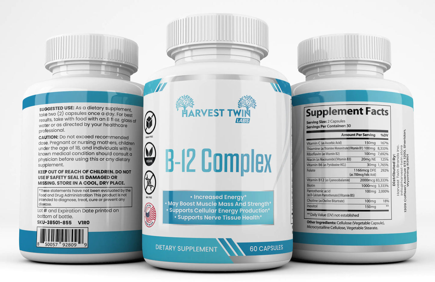 B-12 Complex Vitamin Supplement for Increased Energy & Vitality